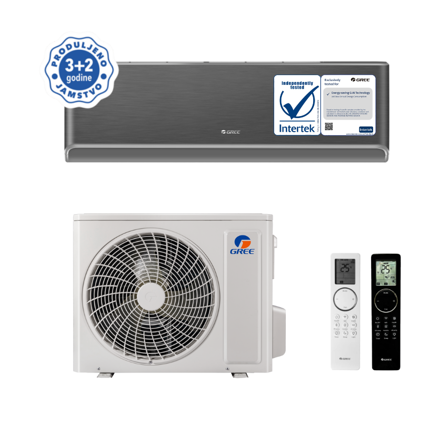 Klima uređaj Gree Airy 2,7/3,0kW WiFi Crna GWH09AVCXB-K6DNA1B